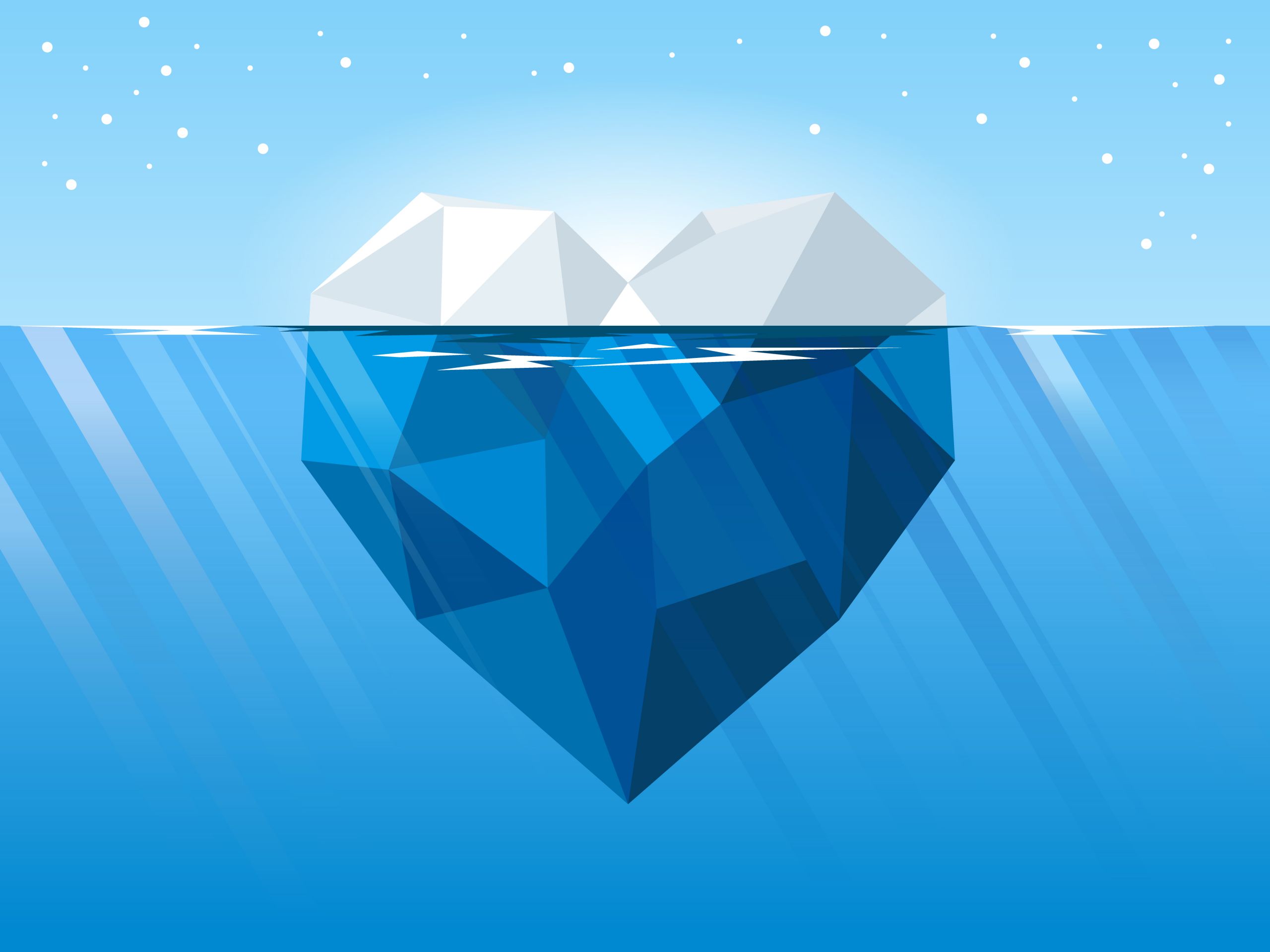 Iceberg,In,The,Heart,Shape,Floating,In,The,Deep,Blue
